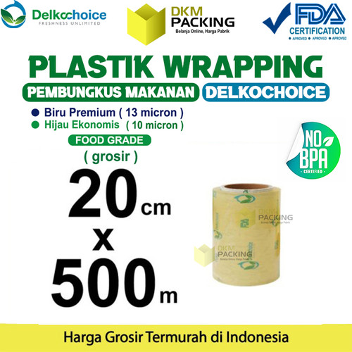 Plastik Cling Wrap 20cm x 500m FOOD GRADE Food Wrapping /SATUAN