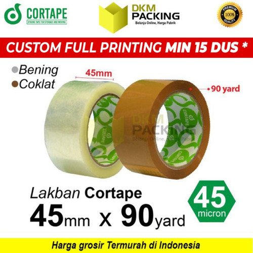 Lakban 45mm x 90yard CORTAPE Plakban Isolasi PREMIUM TERMURAH /SATUAN