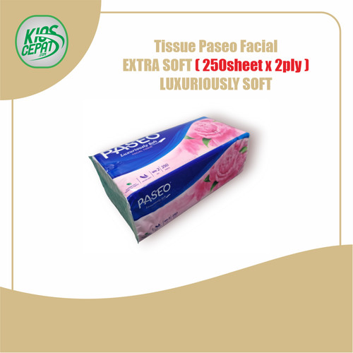 Tissue PASEO LUXURIOUSLY FACIAL EXTRA SOFT 2Ply x 250s