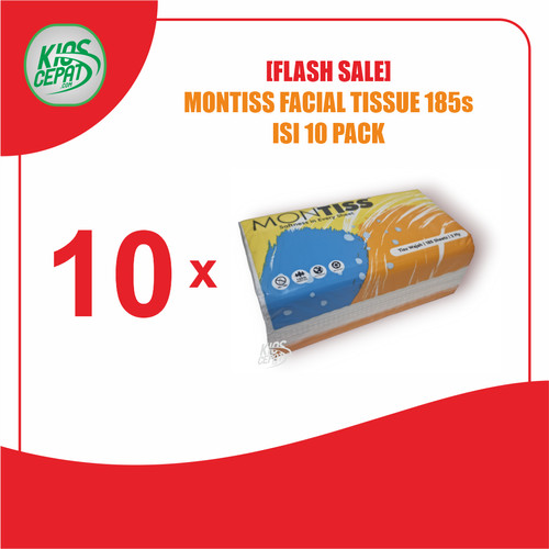 [FLASH SALE] Tissue MONTISS Facial 10 PACK x 185s (MONTISS BUNDLING)