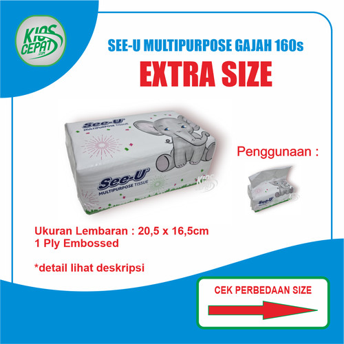 Tissue SEE-U Multipurpose 160s / See-U GAJAH EXTRA SIZE