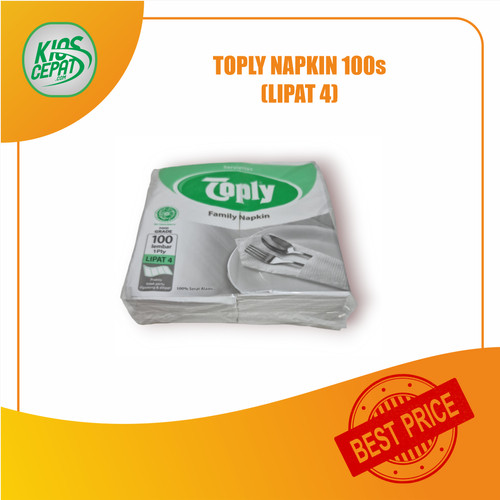 Tissue TOPLY Napkin Full Embossed 100s (TISU SENDOK)