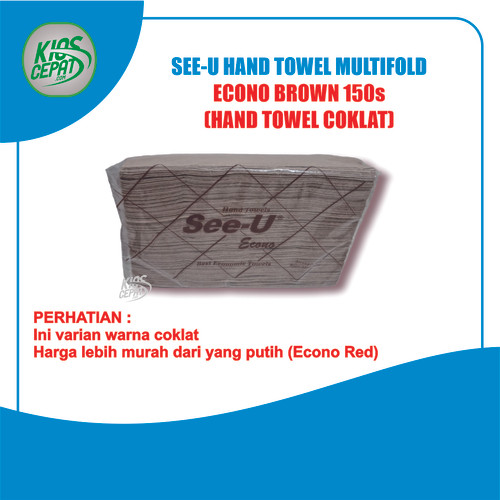 Tissue SEE-U HAND TOWEL Multifold ECONO BROWN 150s (HAND TOWEL COKLAT)