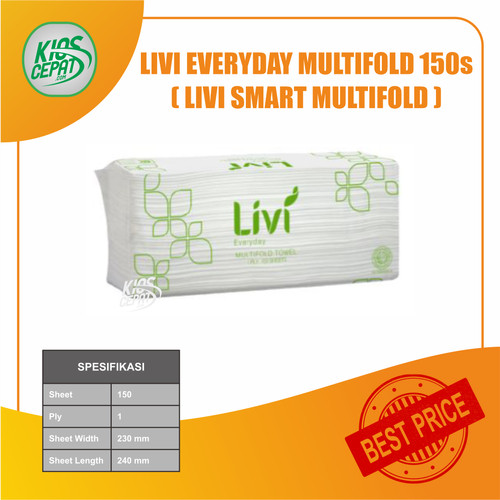 Tissue LIVI EVERYDAY Multifold Towel 150s (HAND TOWEL)