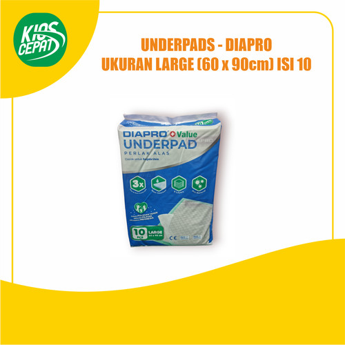 DIAPRO UNDERPAD Size XL (60x90cm) isi 10 (Popok Alas)