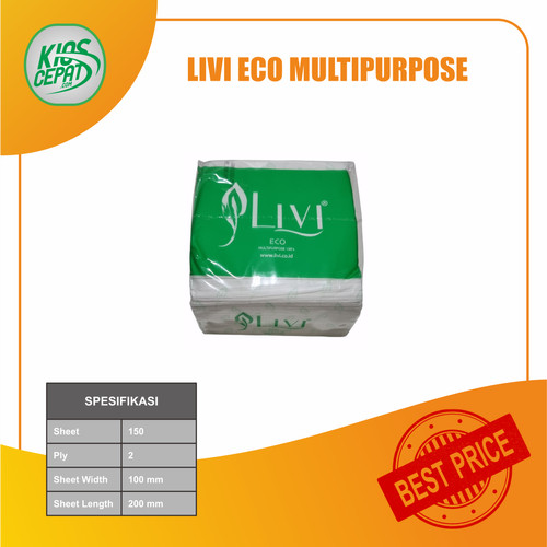 [TC] Tissue LIVI ECO Multipurpose 150s (Tisu Meja Makan)