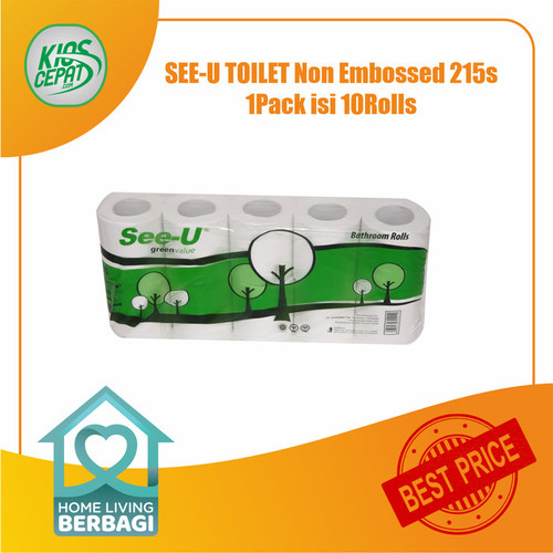 [TC] Tissue SEE-U TOILET Non Embossed 215s 1Pack isi 10Rolls