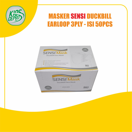 Masker SENSI 3Ply Duckbill Face Mask BOX isi 50pcs