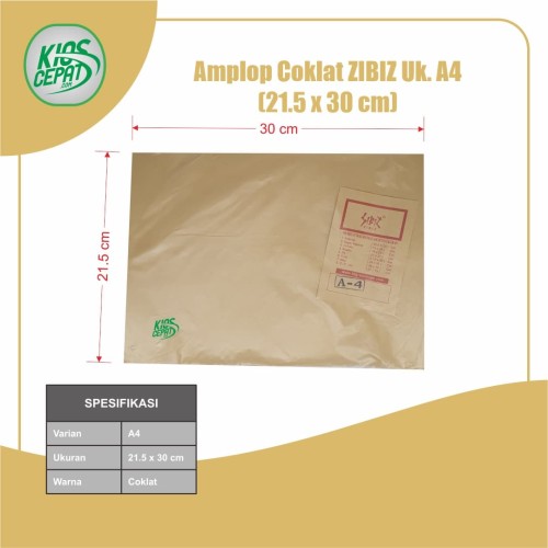 Amplop Coklat Ukuran A4 (1Pack Isi 100pcs)