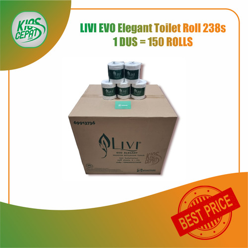 [GOJEK/GRAB] LIVI EVO Elegant Toilet Roll 238s 1DUS = 150Roll