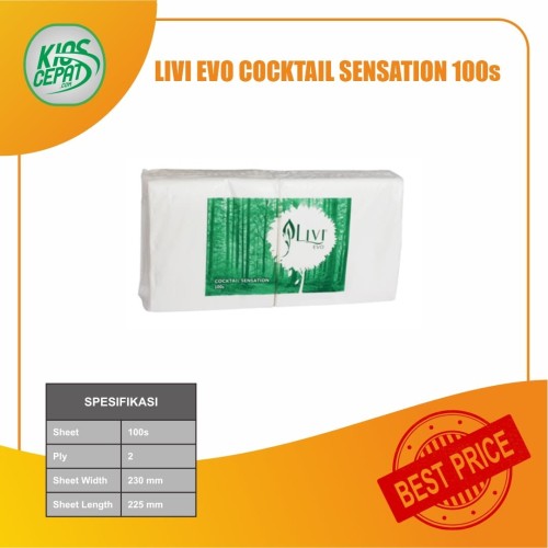 Tissue LIVI EVO Premium Napkin Cocktail Sensation 100's