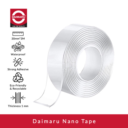 Daimaru Nano Double Tape 3cm x 3m Selotip Isolasi Bening