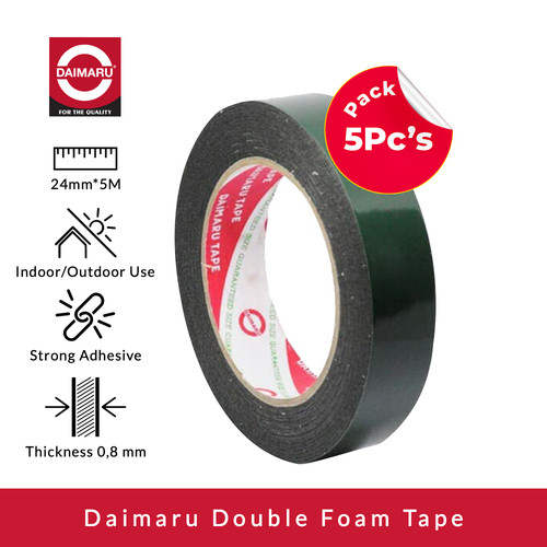 [Dapat 5pcs] Daimaru Double Foam Tape 24mm x 5m