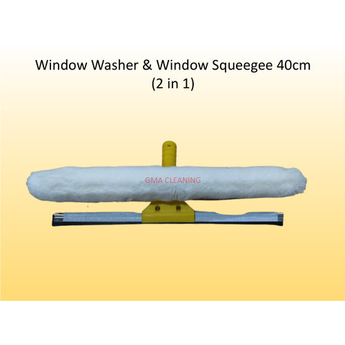 Window Washer + Window Squeegee 40cm (2-in-1) / Dual Use