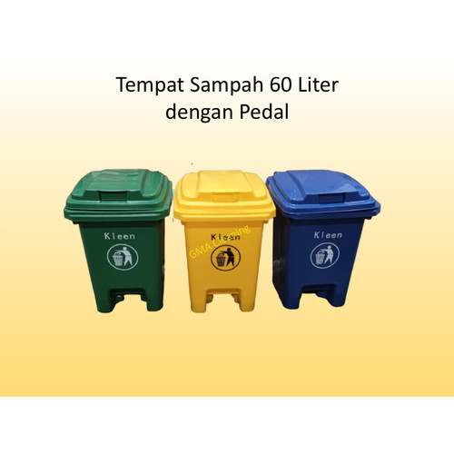 Tempat Sampah merk Kleen 60 liter dengan Pedal