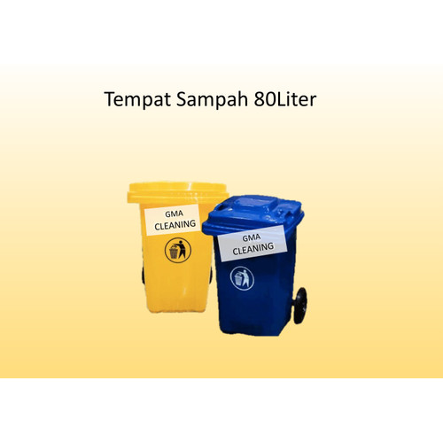 Tempat Sampah 80 Liter dengan Tutup dan Roda