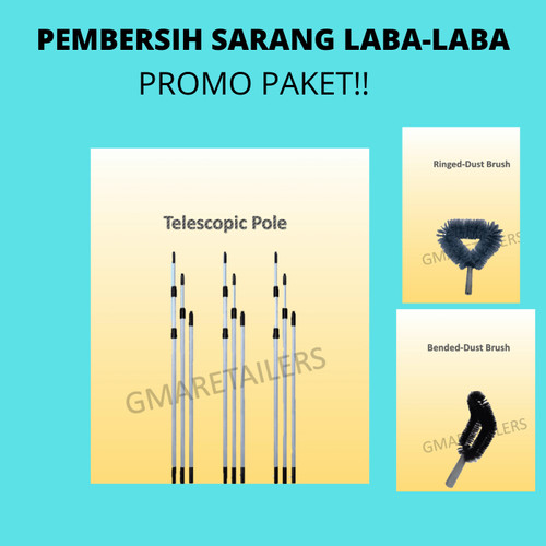 Pembersih Sarang Laba-laba dengan Tongkat 3 Meter