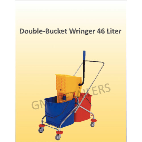 Double Bucket Wringler Stainless / Ember Air roda 46 Liter