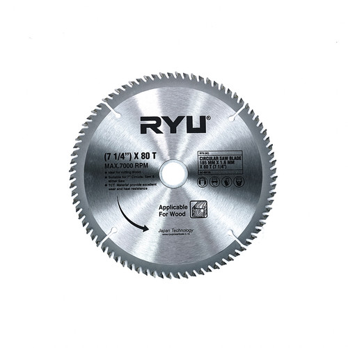 RYU (AC) CIRCULAR SAW BLADE 185 MM X 1.6 MM X 80 T (7 1/4") / CIRCULAR