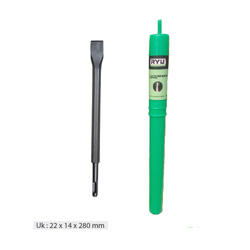 RYU SDS PLUS FLAT CHISEL 22 X 14 X 280 MM / AKSESORIS