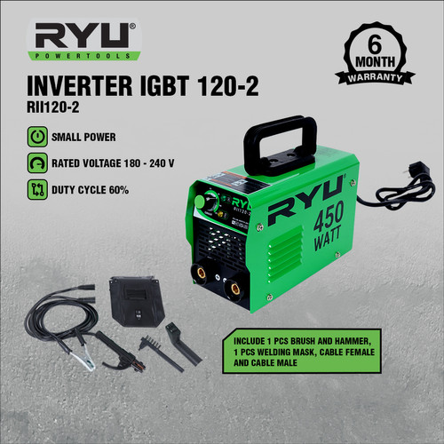 RYU INVERTER IGBT 120-2 - MESIN LAS LISTRIK 450 WATT - PERKAKAS