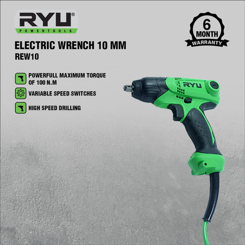 RYU ELECTRIC WRENCH 10 MM - MESIN PEMBUKA BAUT