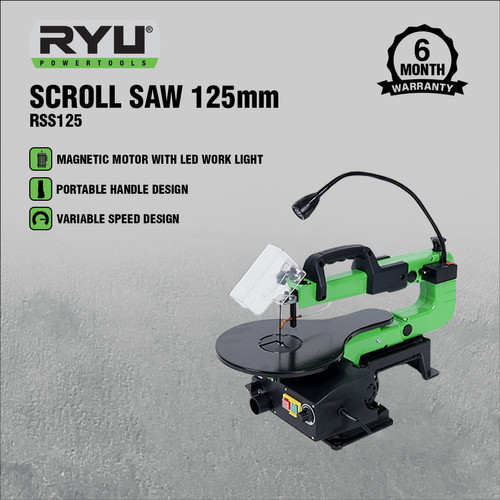 MESIN SCROLL SAW RYU RSS 125 MESIN GERGAJI UKIR KAYU RSS 125