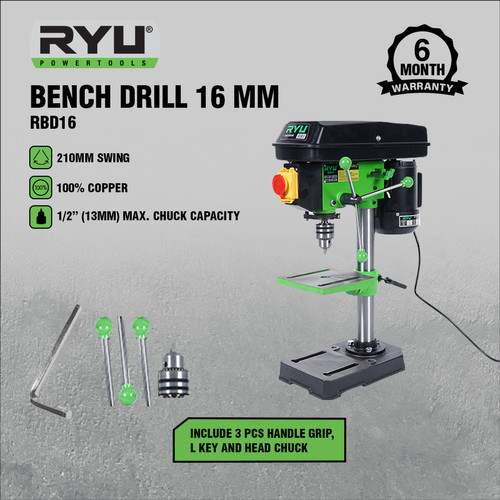 RYU BENCH DRILL 16 MM - MESIN BOR DUDUK