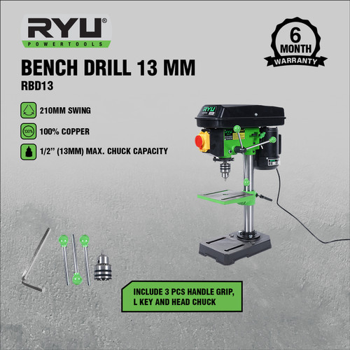 RYU BENCH DRILL 13 MM - MESIN BOR DUDUK