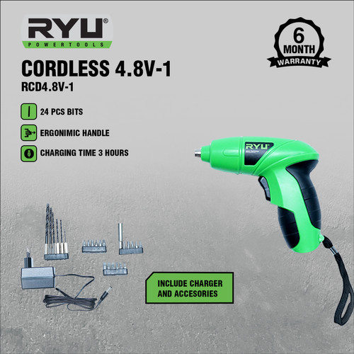 RYU CORDLESS 4.8V-1 - MESIN BOR BATERAI