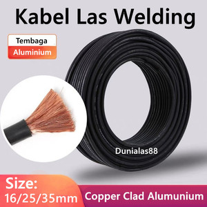 Kabel Las Hitam 16mm 25mm 35mm Aluminium Tembaga Welding Cable 5meter