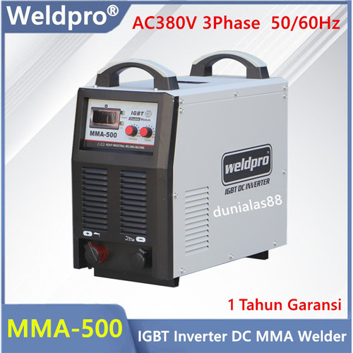 Mesin Las Weldpro MMA 500A Inverter Trafo Las MMA-500 IGBT 3 Phase 500