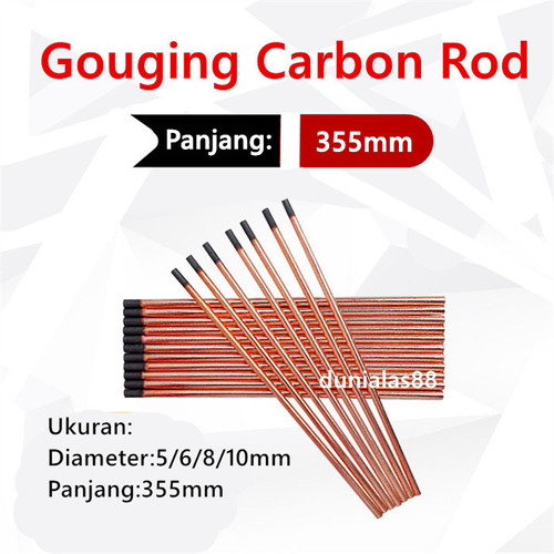 Gouging las kawat potong karbon Air Arc gouging carbon Rod 6mm×355mm