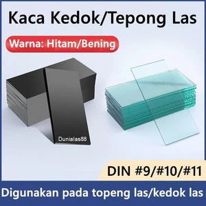 Kaca Kedok Las DIN No.9 No.10 No.11 Hitam Bening Putih Black 9 10 11