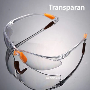 Kacamata Las Kaca Mata Safety Glasses APD Gerinda Bening Clear Hitam