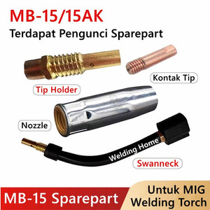 MB15 MIG Torch Sparepart Terdapat Pengunci Nozzle Kontak tip holder