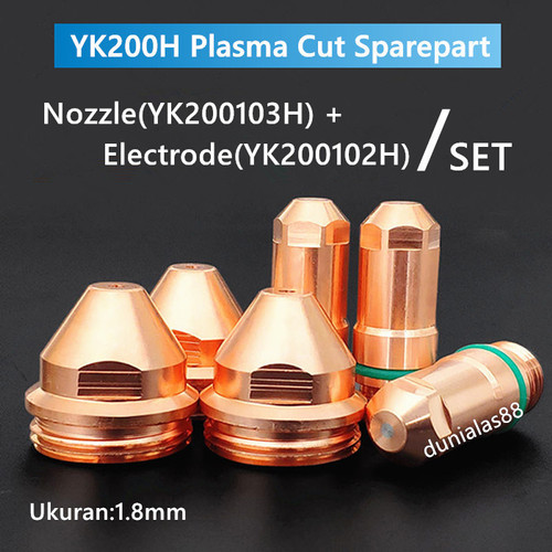 YK200-H Yikuai Nozzle + Electrode Plasma Cut Torch Huayuan 200A 1SET