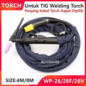 Tig Torch Stang Argon WP26 Tang Las WP-26 WP 26 WP26V WP26F 4M 8M SET