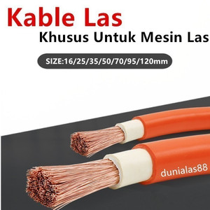 Kabel Las Full Tembaga Welding Cable Mesin Las 16mm 25mm 35mm 50mm 70m