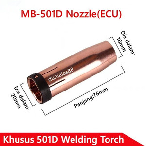 MB501D Sparepart Keramik Tip Holder Nozzle Kontak Tip Utk 501D Torch