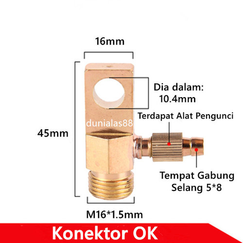 Sparepart Konektor utk WP-17 WP-18 WP-26 QQ150 QQ300 TIG Welding Torch