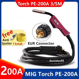 Stang Las Co2 200A Euro Pana Welding Gan Torch 3M 5M Meter Panasonic