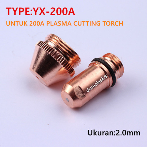 Nozzle+Electrode YUEYANG 200A 2.0mm Sparepart Plasma Cutting Torch SET