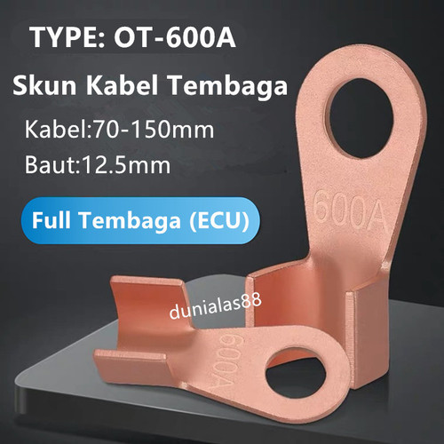 Skun Kabel OT-600A Baterai Kabel Konektor Tembaga Aki Audio