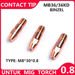 Contact Tip kontak tip M8x30x0.8mm MB36/MB 36KD sparepart las alat CO