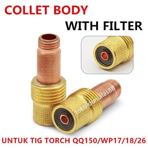 Gas lens Collet Body Tig Argon Alat Las Utk Torch QQ150