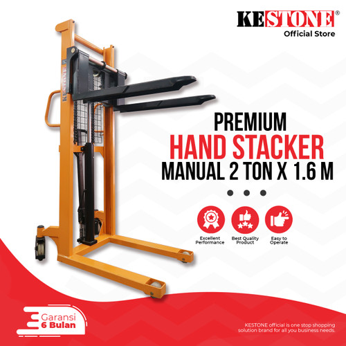 Hand Stacker Manual 2 Ton x 1,6 Meter PREMIUM - Hand Lift Hydraulic