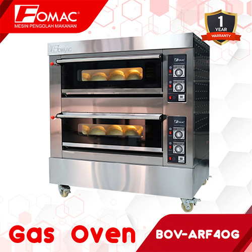 FOMAC Gas Ove BOV-ARF40G Mesin Pemangang Makanan Timer 4 Tray 2 Deck