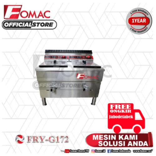 Gas Deep Fryer Penggorengan Makanan 17 Liter 2 Basket FRY-G172 FOMAC