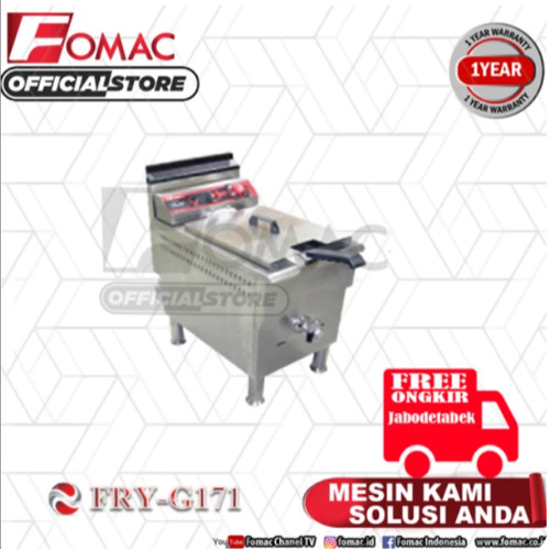 Gas Deep Fryer Penggorengan Makanan 17 Liter FRY-G171 FOMAC